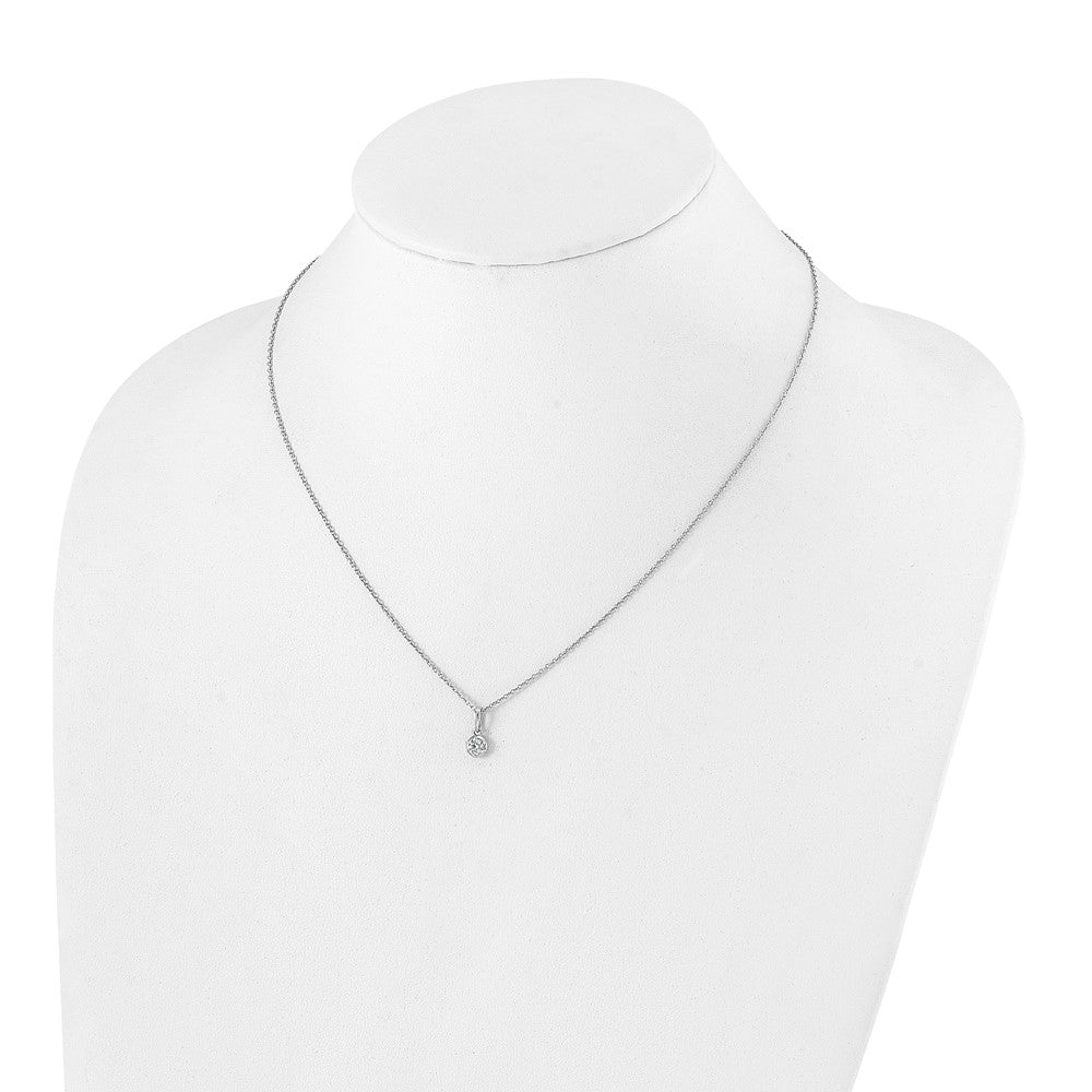 True Origin Lab Grown Diamond VS+ F+ Complete 18 in Round Solitaire Necklace