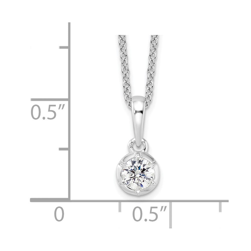 True Origin Lab Grown Diamond VS+ F+ Complete 18 in Round Solitaire Necklace