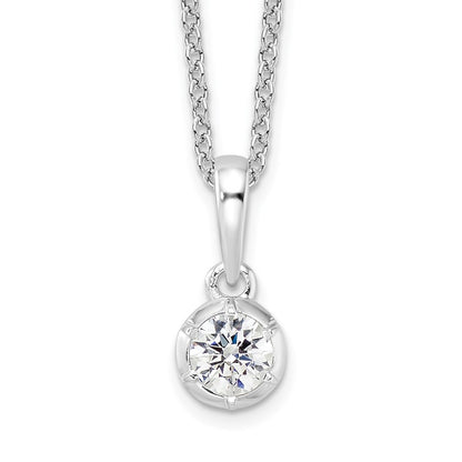 True Origin Lab Grown Diamond VS+ F+ Complete 18 in Round Solitaire Necklace