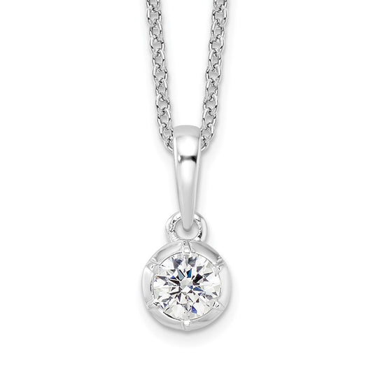 True Origin Lab Grown Diamond VS+ F+ Complete 18 in Round Solitaire Necklace