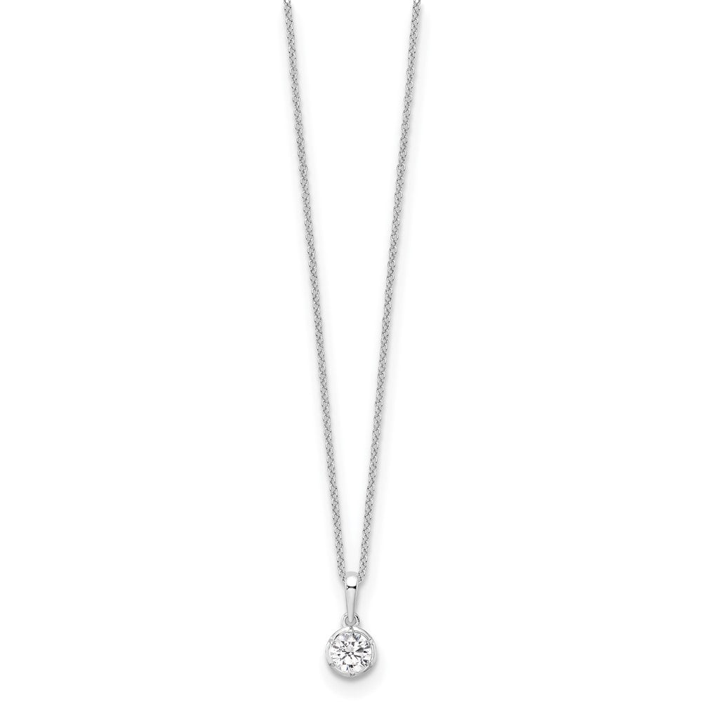 True Origin Lab Grown Diamond VS+ F+ Complete 18 in Round Solitaire Necklace