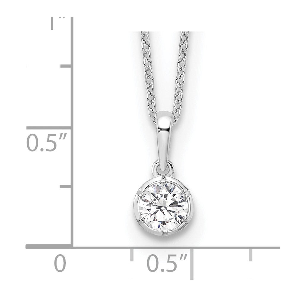 True Origin Lab Grown Diamond VS+ F+ Complete 18 in Round Solitaire Necklace