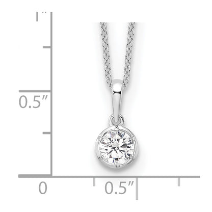 True Origin Lab Grown Diamond VS+ F+ Complete 18 in Round Solitaire Necklace