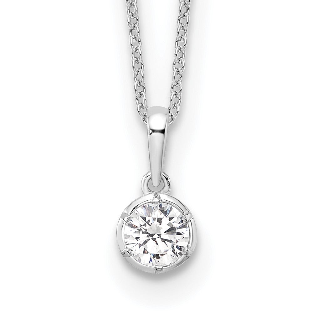 True Origin Lab Grown Diamond VS+ F+ Complete 18 in Round Solitaire Necklace