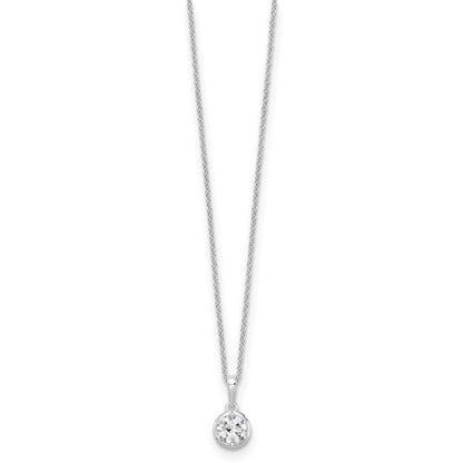 True Origin Lab Grown Diamond VS+ F+ Complete 18 in Round Solitaire Necklace