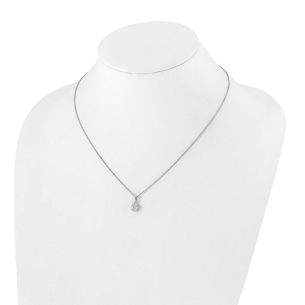 True Origin Lab Grown Diamond VS+ F+ Complete 18 in Round Solitaire Necklace