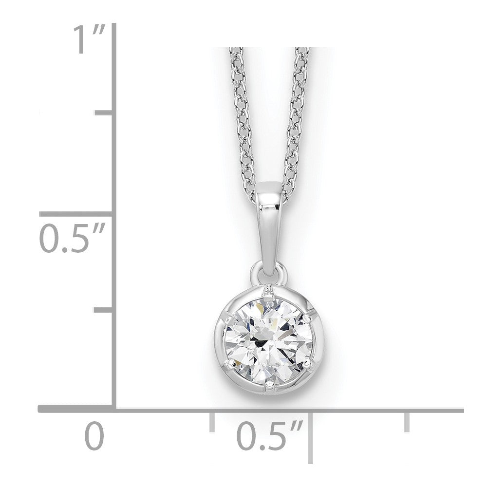 True Origin Lab Grown Diamond VS+ F+ Complete 18 in Round Solitaire Necklace