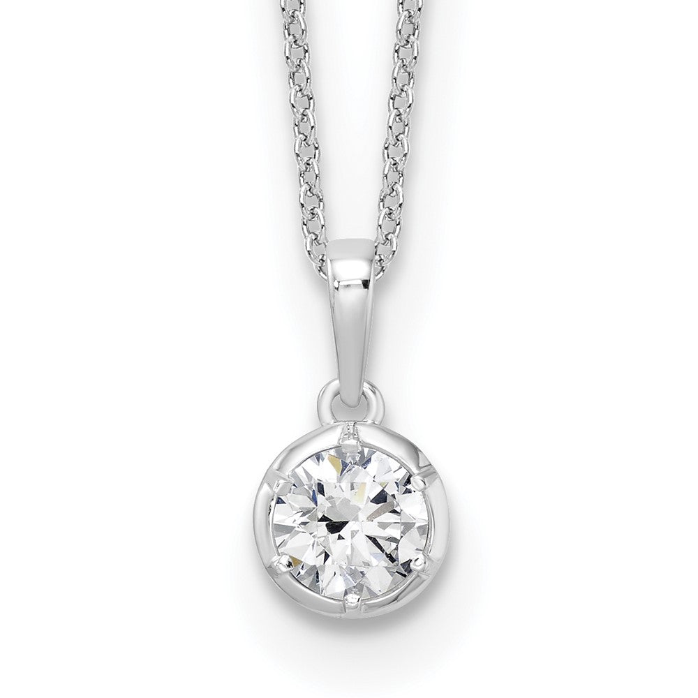 True Origin Lab Grown Diamond VS+ F+ Complete 18 in Round Solitaire Necklace
