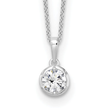 True Origin Lab Grown Diamond VS+ F+ Complete 18 in Round Solitaire Necklace