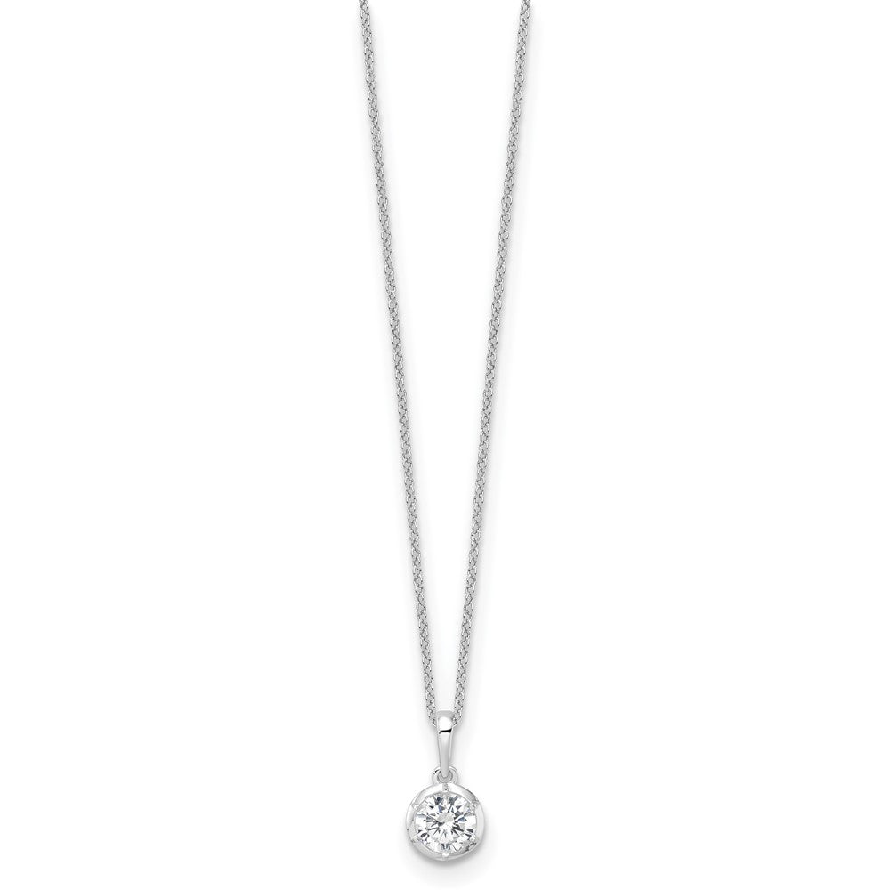 True Origin Lab Grown Diamond VS+ F+ Complete 18 in Round Solitaire Necklace