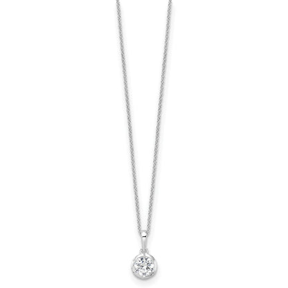 True Origin Lab Grown Diamond VS+ F+ Complete 18 in Round Solitaire Necklace