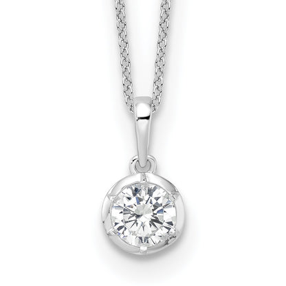 True Origin Lab Grown Diamond VS+ F+ Complete 18 in Round Solitaire Necklace