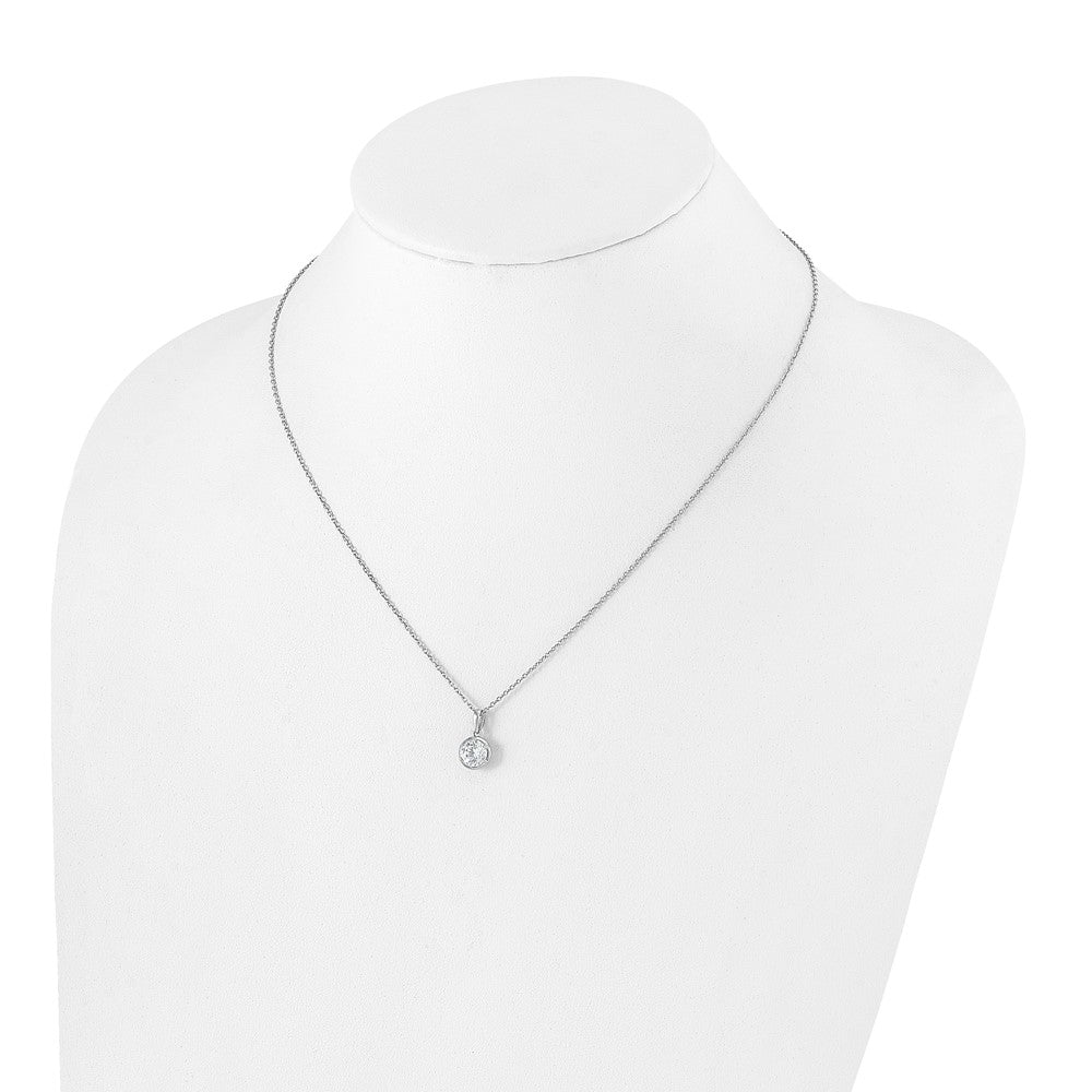 True Origin Lab Grown Diamond VS+ F+ Complete 18 in Round Solitaire Necklace