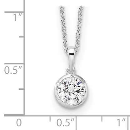 True Origin Lab Grown Diamond VS+ F+ Complete 18 in Round Solitaire Necklace