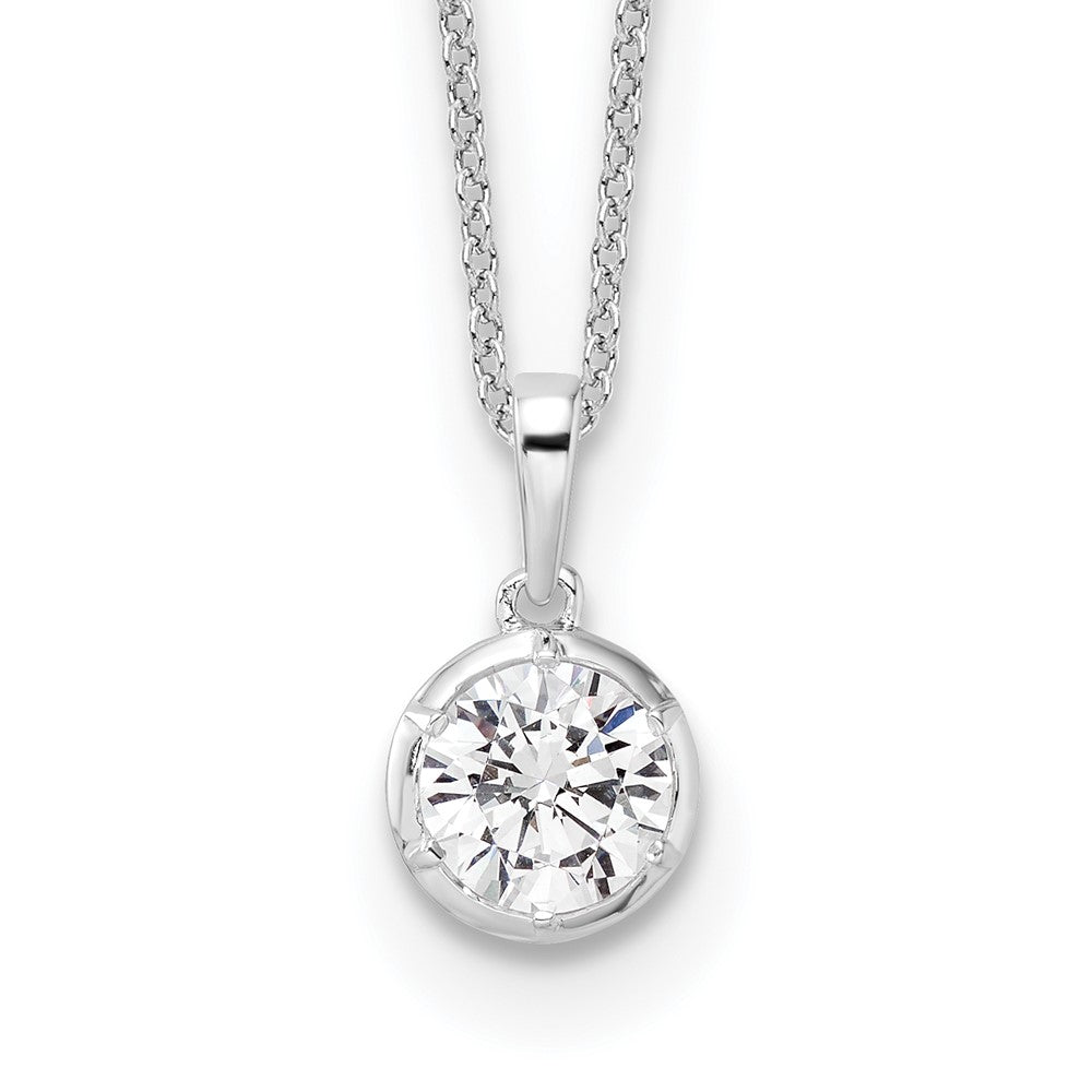 True Origin Lab Grown Diamond VS+ F+ Complete 18 in Round Solitaire Necklace