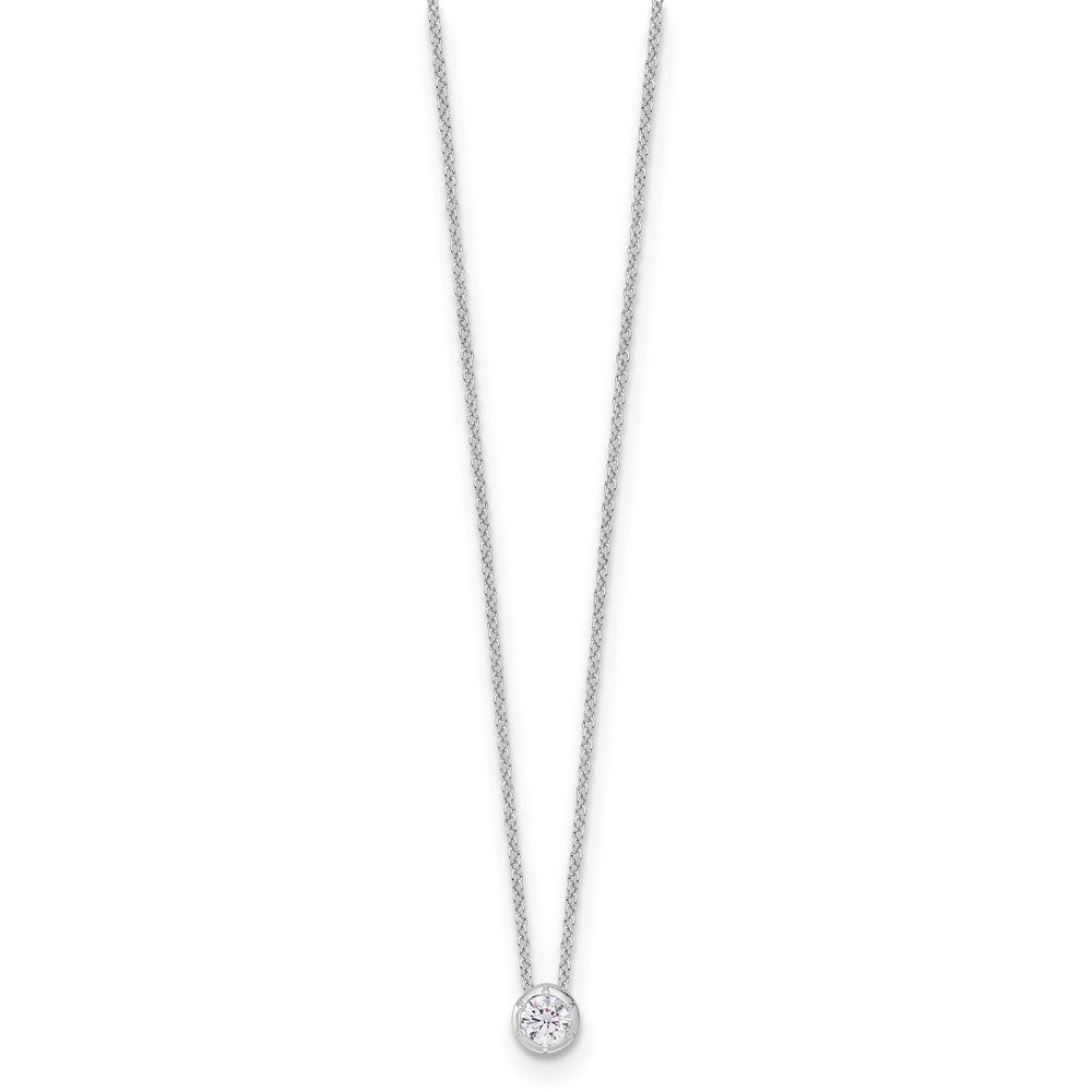 True Origin Lab Grown Diamond VS+ F+ Complete 18 in Round Solitaire Necklace