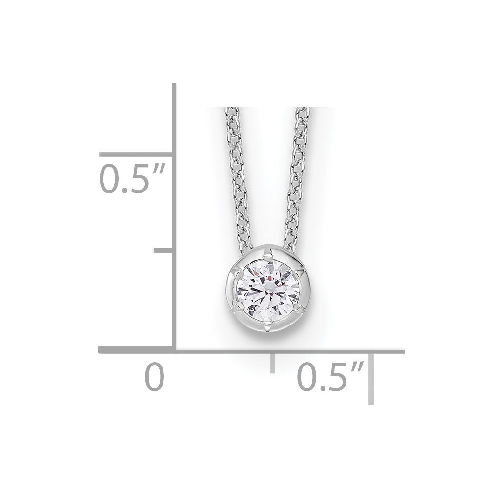 True Origin Lab Grown Diamond VS+ F+ Complete 18 in Round Solitaire Necklace
