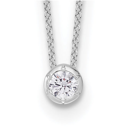 True Origin Lab Grown Diamond VS+ F+ Complete 18 in Round Solitaire Necklace