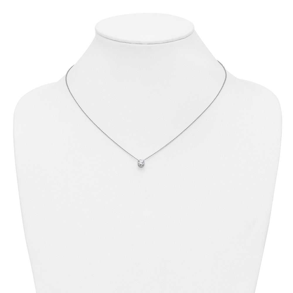 True Origin Lab Grown Diamond VS+ F+ Complete 18 in Round Solitaire Necklace