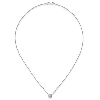 True Origin Lab Grown Diamond VS+ F+ Complete 18 in Round Solitaire Necklace