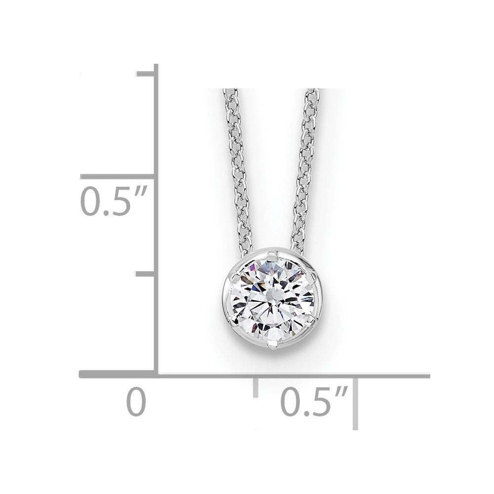 True Origin Lab Grown Diamond VS+ F+ Complete 18 in Round Solitaire Necklace
