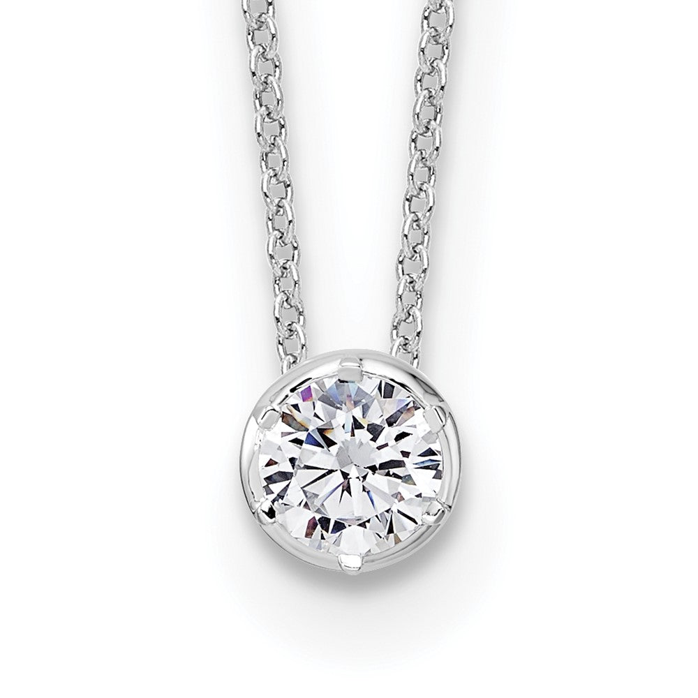True Origin Lab Grown Diamond VS+ F+ Complete 18 in Round Solitaire Necklace