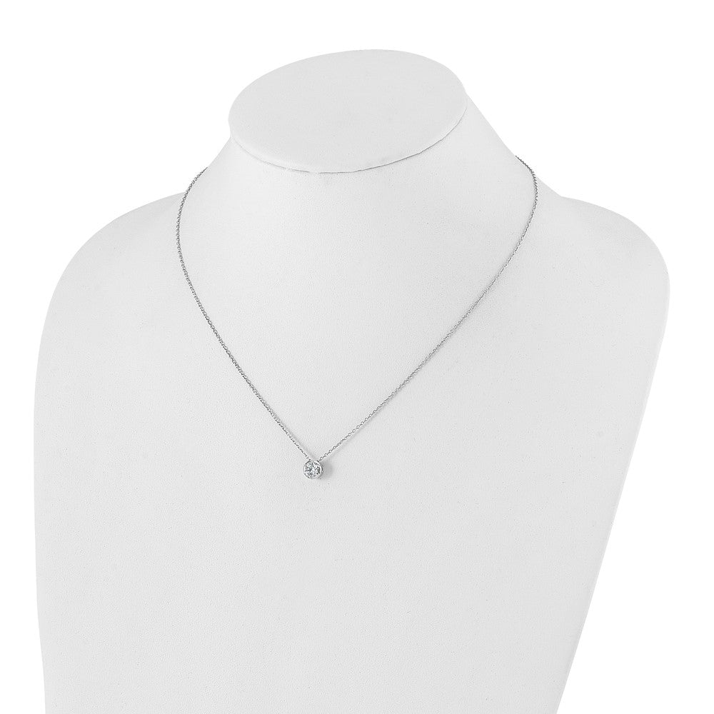 True Origin Lab Grown Diamond VS+ F+ Complete 18 in Round Solitaire Necklace