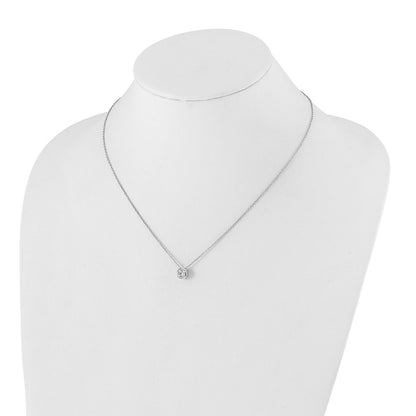 True Origin Lab Grown Diamond VS+ F+ Complete 18 in Round Solitaire Necklace