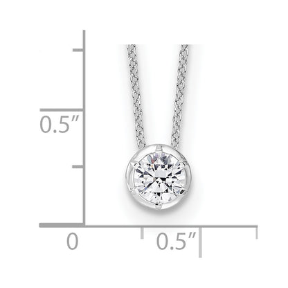 True Origin Lab Grown Diamond VS+ F+ Complete 18 in Round Solitaire Necklace