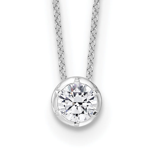 True Origin Lab Grown Diamond VS+ F+ Complete 18 in Round Solitaire Necklace