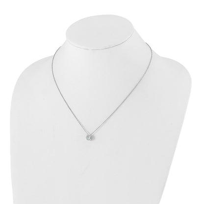 True Origin Lab Grown Diamond VS+ F+ Complete 18 in Round Solitaire Necklace
