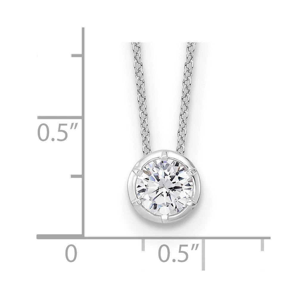 True Origin Lab Grown Diamond VS+ F+ Complete 18 in Round Solitaire Necklace