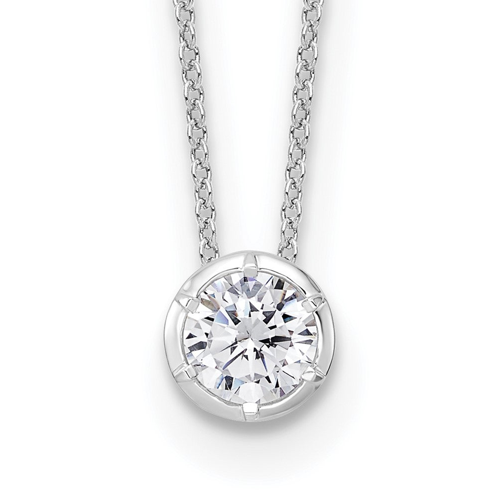 True Origin Lab Grown Diamond VS+ F+ Complete 18 in Round Solitaire Necklace