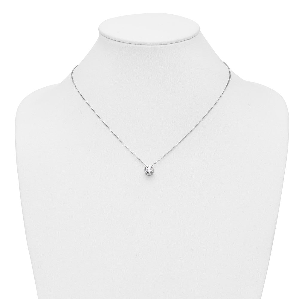True Origin Lab Grown Diamond VS+ F+ Complete 18 in Round Solitaire Necklace