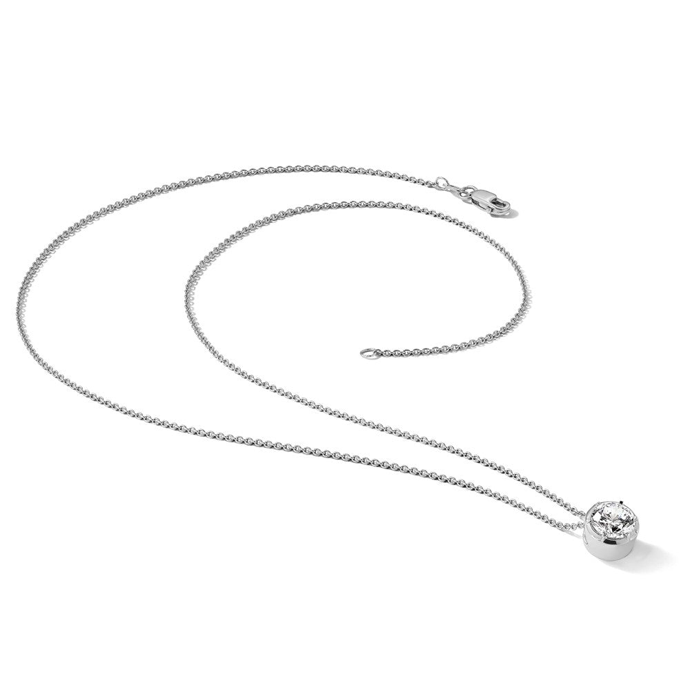 True Origin Lab Grown Diamond VS+ F+ Complete 18 in Round Solitaire Necklace