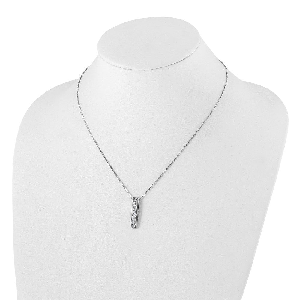 True Origin Lab Grown Diamond VS+ F+ 18 in Complete Vertical Bar Slide Necklace