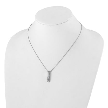 True Origin Lab Grown Diamond VS+ F+ 18 in Complete Vertical Bar Slide Necklace