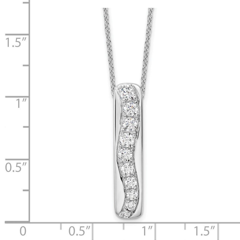 True Origin Lab Grown Diamond VS+ F+ 18 in Complete Vertical Bar Slide Necklace