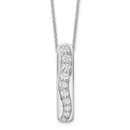 True Origin Lab Grown Diamond VS+ F+ 18 in Complete Vertical Bar Slide Necklace