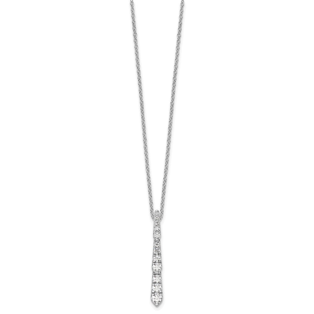 True Origin Lab Grown Diamond VS+ F+ 18 in Complete Vertical Bar Slide Necklace