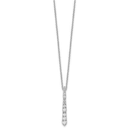 True Origin Lab Grown Diamond VS+ F+ 18 in Complete Vertical Bar Slide Necklace