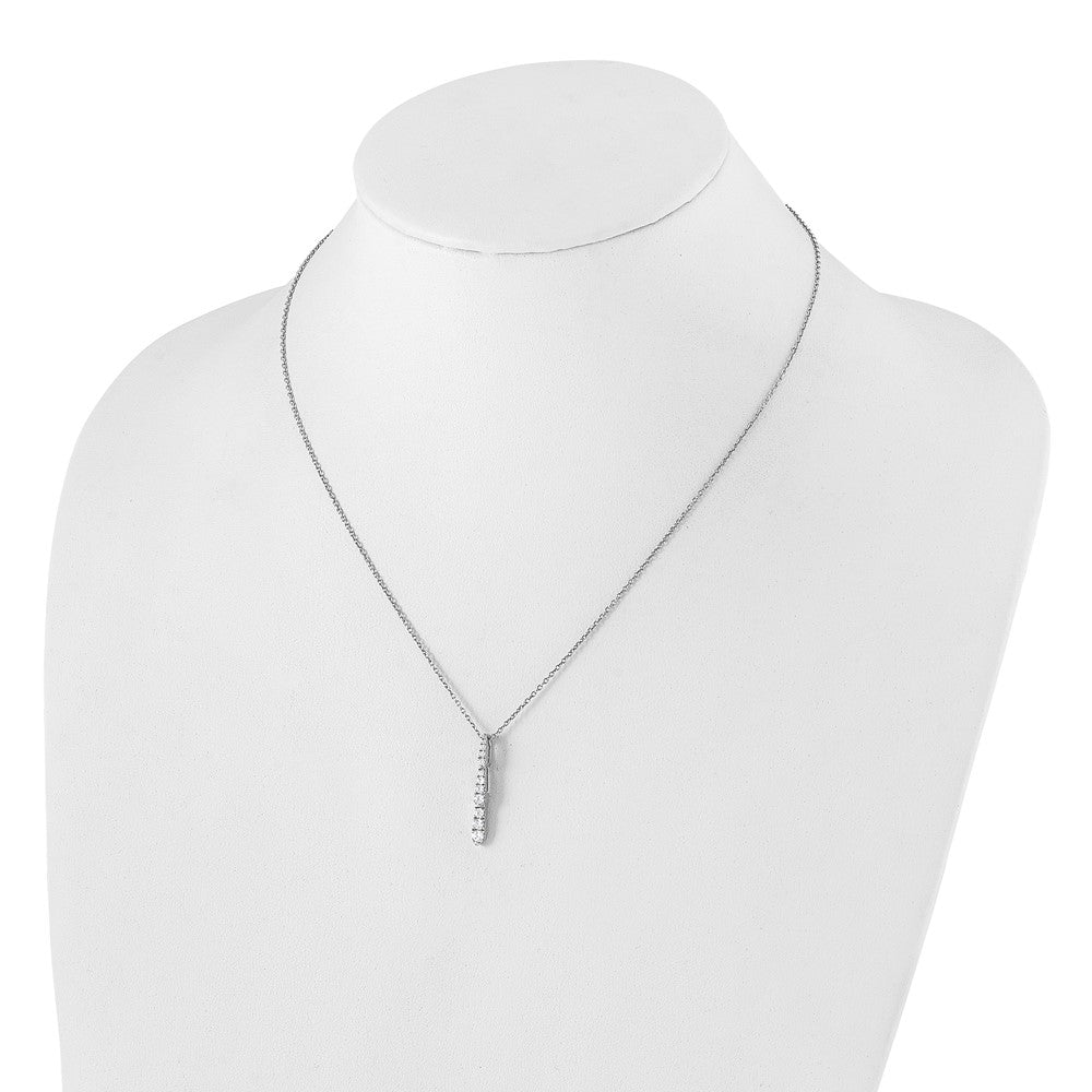 True Origin Lab Grown Diamond VS+ F+ 18 in Complete Vertical Bar Slide Necklace