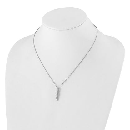 True Origin Lab Grown Diamond VS+ F+ 18 in Complete Vertical Bar Slide Necklace