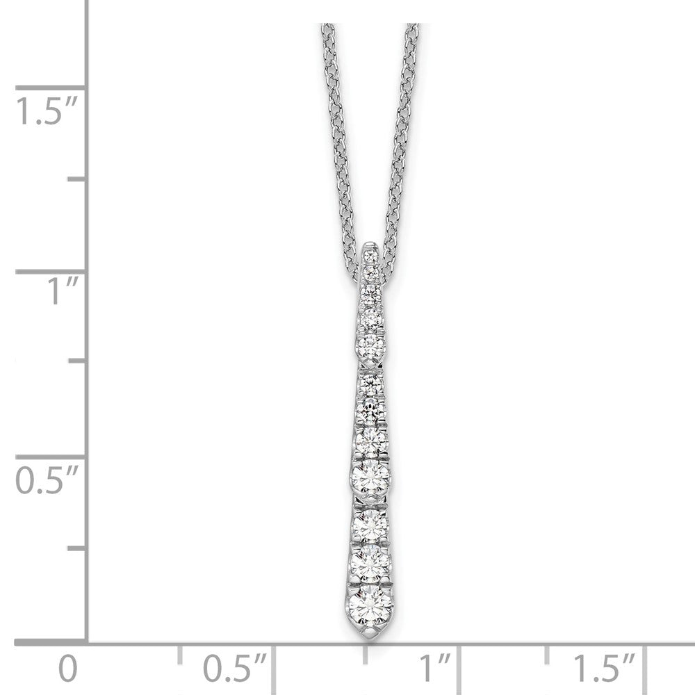 True Origin Lab Grown Diamond VS+ F+ 18 in Complete Vertical Bar Slide Necklace