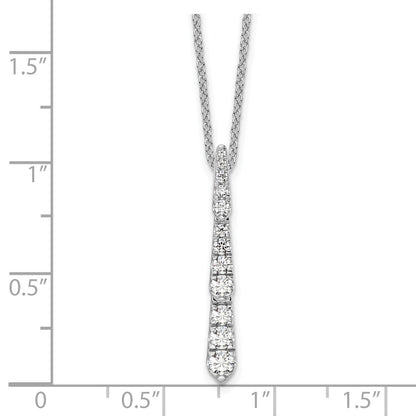 True Origin Lab Grown Diamond VS+ F+ 18 in Complete Vertical Bar Slide Necklace