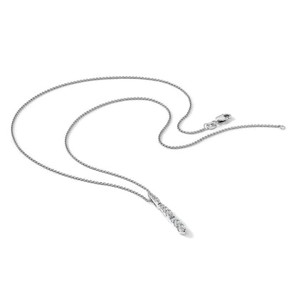 True Origin Lab Grown Diamond VS+ F+ 18 in Complete Vertical Bar Slide Necklace