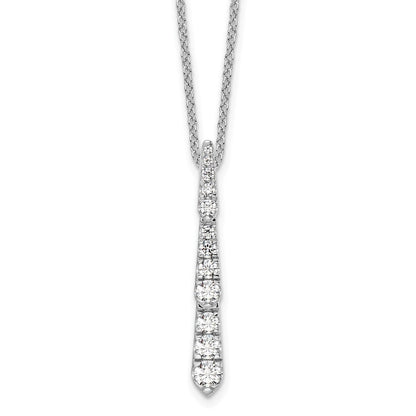 True Origin Lab Grown Diamond VS+ F+ 18 in Complete Vertical Bar Slide Necklace