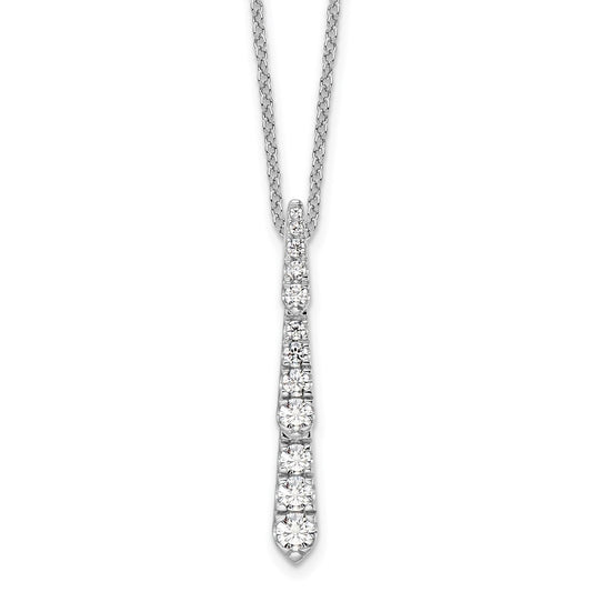 True Origin Lab Grown Diamond VS+ F+ 18 in Complete Vertical Bar Slide Necklace