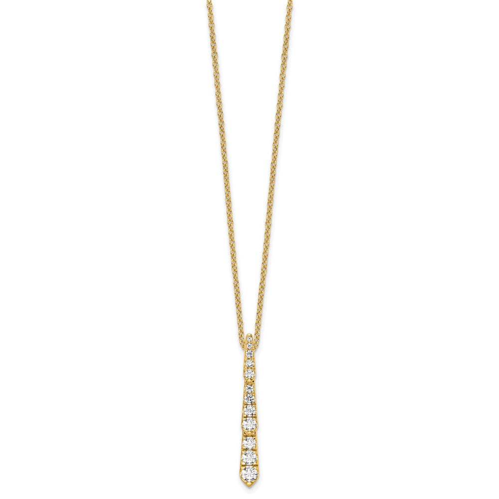 True Origin Lab Grown Diamond VS+ F+ 18 in Complete Vertical Bar Slide Necklace