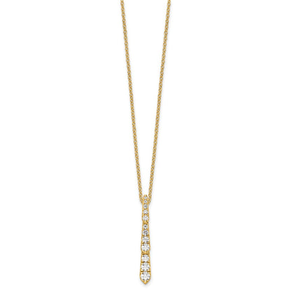True Origin Lab Grown Diamond VS+ F+ 18 in Complete Vertical Bar Slide Necklace
